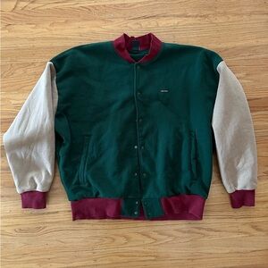 Under Armour Green and Beige Bomber Jacket